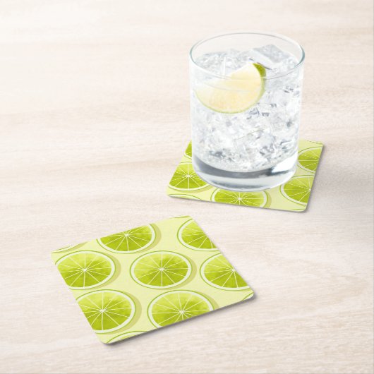 Limoen Segmenten op lichtgeel Kartonnen Onderzetters (Insitu)