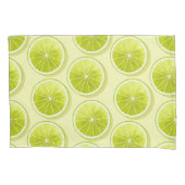 Limoen Segmenten op lichtgeel Kussensloop (Voorkant)