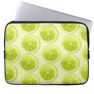 Limoen Segmenten op lichtgeel Laptop Sleeve
