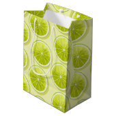 Limoen Segmenten op lichtgeel Medium Cadeauzakje (Achterkant Gekanteld)