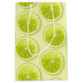 Limoen Segmenten op lichtgeel Medium Cadeauzakje (Voorkant)