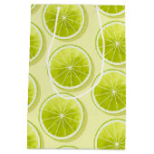 Limoen Segmenten op lichtgeel Medium Cadeauzakje (Achterkant)