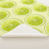 Limoen Segmenten op lichtgeel Sherpa Deken (3/4)