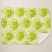 Limoen Segmenten op lichtgeel Sherpa Deken (Voorkant (horizontaal))