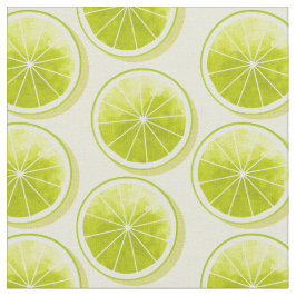 Limoen Segmenten op lichtgeel Stof