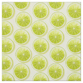 Limoen Segmenten op lichtgeel Stof (Swatch)