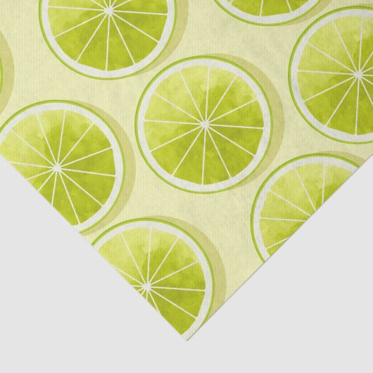 Limoen Segmenten op lichtgeel Tissuepapier (Detail)