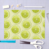 Limoen Segmenten op lichtgeel Tissuepapier (Craft)