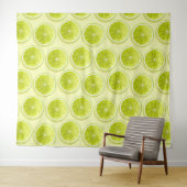 Limoen Segmenten op lichtgeel Wandkleed (In Situ (horizontaal))