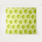 Limoen Segmenten op lichtgeel Wandkleed (Voorkant (horizontaal))