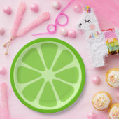Limoen-segmentextuur Papieren Bordje (Feest)