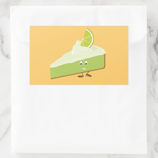 Limoen-segmentteken Rechthoekige Sticker (Tas)