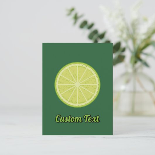 Limoen Slice Briefkaart (Staand voorkant)