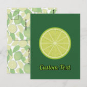 Limoen Slice Briefkaart (Voorkant / Achterkant)