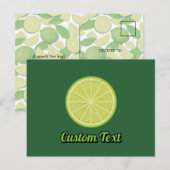 Limoen Slice Briefkaart (Voorkant / Achterkant)