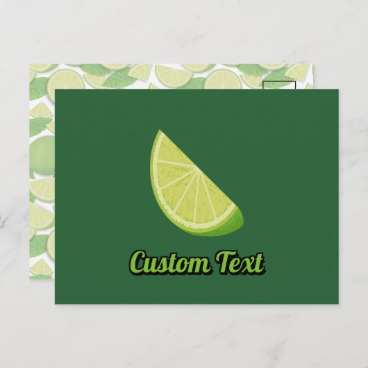 Limoen Slice Briefkaart (Voorkant / Achterkant)