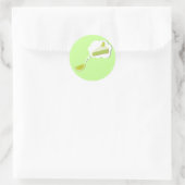 Limoen slice denken aan taart ronde sticker (Tas)