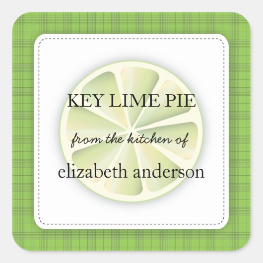 Limoen Slice Green Plaid Uit de keuken van Label (Voorkant)