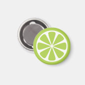 Limoen Slice Green Summer Fruit Magnet (Voorkant / Achterkant)