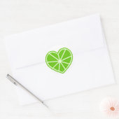 Limoen Slice Heart Ronde Sticker (Envelop)