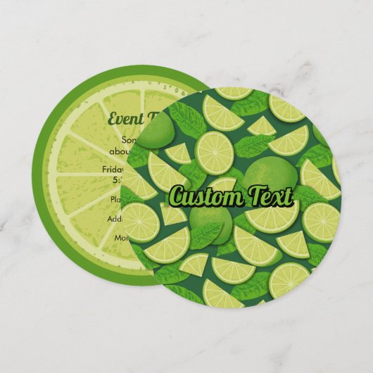 Limoen Slice Kaart (Voorkant / Achterkant)