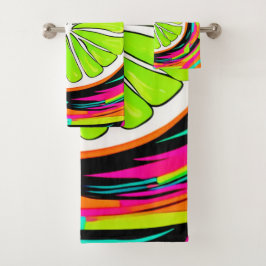 Limoen Slice Pop Art Bad Handdoek