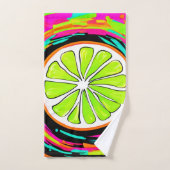 Limoen Slice Pop Art Bad Handdoek (Handdoek)