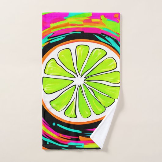 Limoen Slice Pop Art Bad Handdoek (Handdoek)