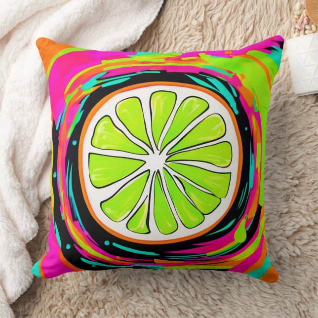 Limoen Slice Pop Art Kussen (Deken)