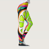 Limoen Slice Pop Art Leggings (Rechts)