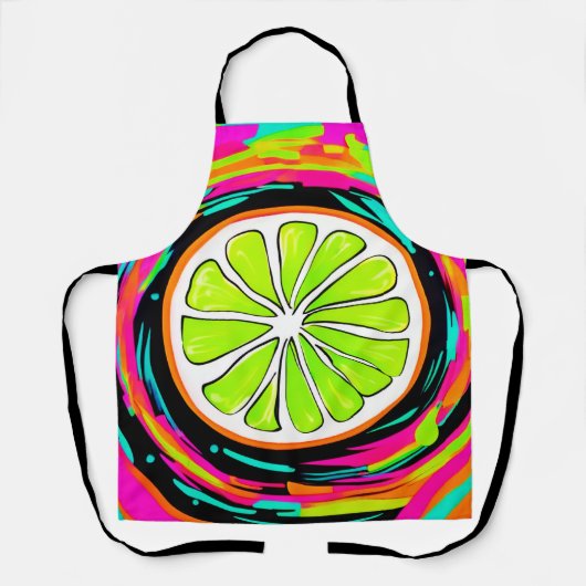 Limoen Slice Pop Art Schort (Voorkant)