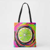 Limoen Slice Pop Art Tote Bag (Voorkant)