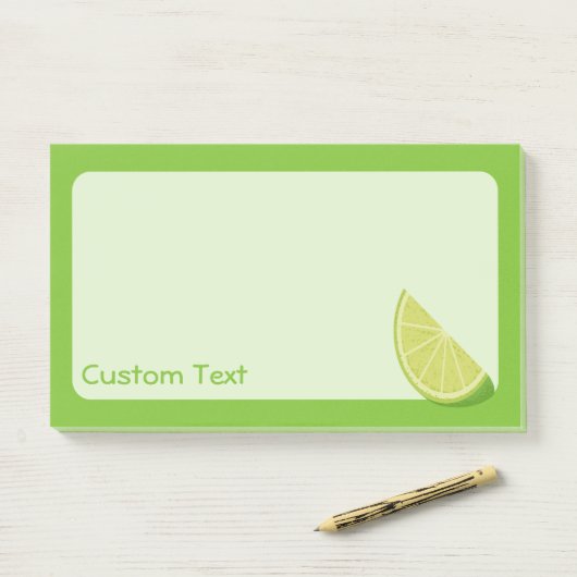 Limoen Slice Post-it® Notes (Op bureau)