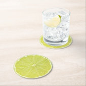 Limoen Slice Ronde Kartonnen Onderzetter (Insitu)