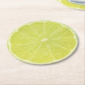 Limoen Slice Ronde Kartonnen Onderzetter (Gebogen)