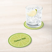 Limoen Slice Ronde Kartonnen Onderzetter (Insitu)