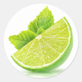 Limoen slice ronde sticker