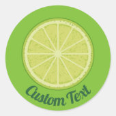 Limoen Slice Ronde Sticker (Voorkant)