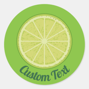 Limoen Slice Ronde Sticker