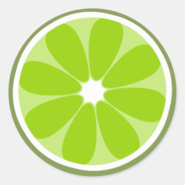 Limoen Slice-Sticker Ronde Sticker