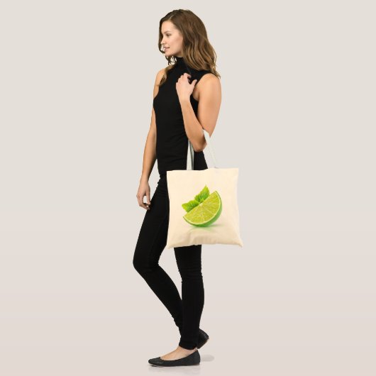 Limoen slice tote bag (Voorkant (model))