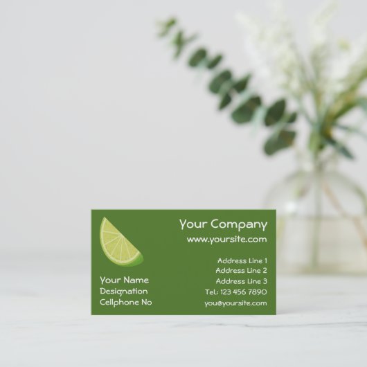 Limoen Slice Visitekaartje (Staand voorkant)