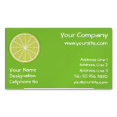 Limoen Slice Visitekaartje Magnet Magnetisch Visitekaartje (Voorkant)