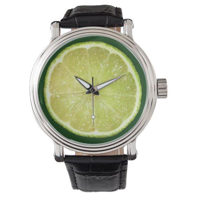 Limoen Slice Wrist Watch Horloge (Voorkant)