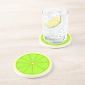 Limoen Slice Zandsteen Onderzetter (Zijkant)