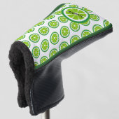 Limoen Slices op Witte Citrus Zomer Gepersonalisee Golfheadcover (3/4 voorkant)