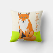 Limoen Sneaky als een Fox Fox Pillow Kussen (Achterkant)