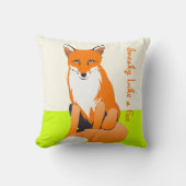Limoen Sneaky als een Fox Fox Pillow Kussen (Voorkant)
