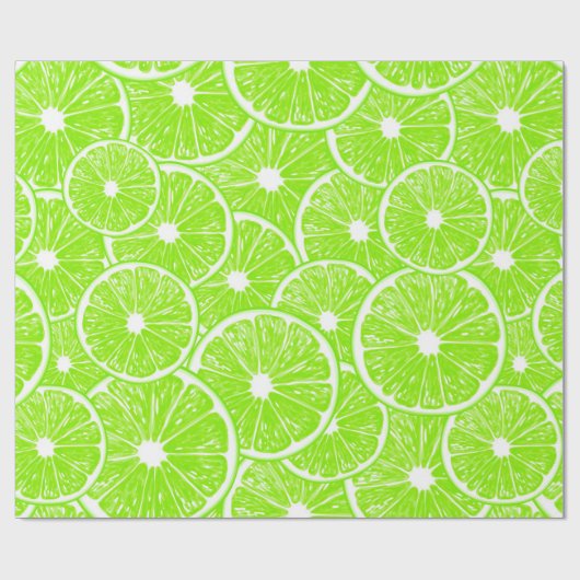 Limoen snijdpatroon cadeaupapier (Vlak)