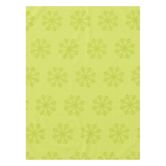 Limoen Snowflakes op Limoen kerstcadeau Tafelkleed (Voorkant)